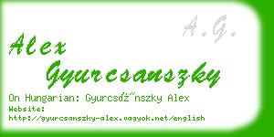 alex gyurcsanszky business card